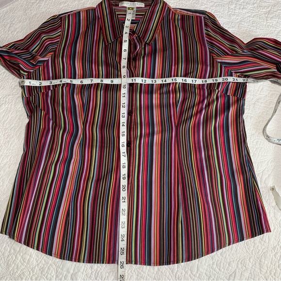 Geoffrey Beene multiple colored blouse shirt top - Picture 5 of 7